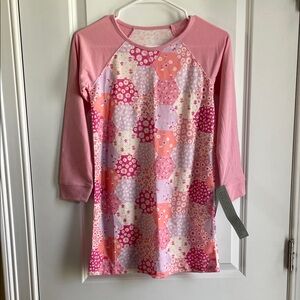 Cat & Jack Pink and White Floral Nightgown Size 7/8